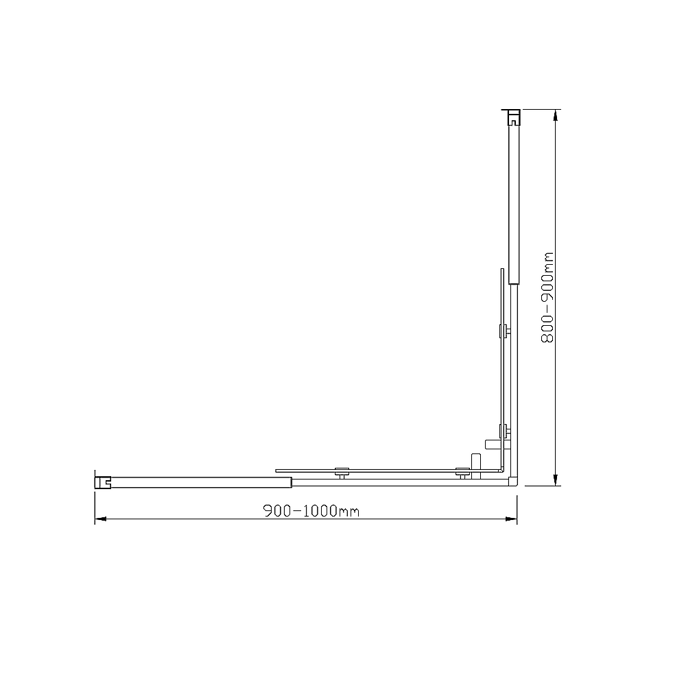 Adjustable 1000x900mm Double Sliding Door Glass Shower Screen in Chrome - SILBERSHELL