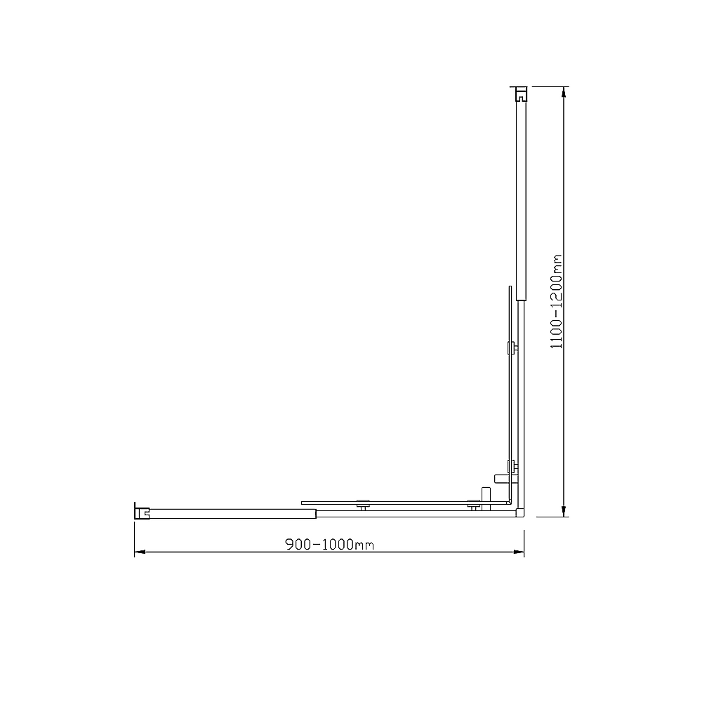 Adjustable 1000x1200mm Double Sliding Door Glass Shower Screen in Chrome - SILBERSHELL