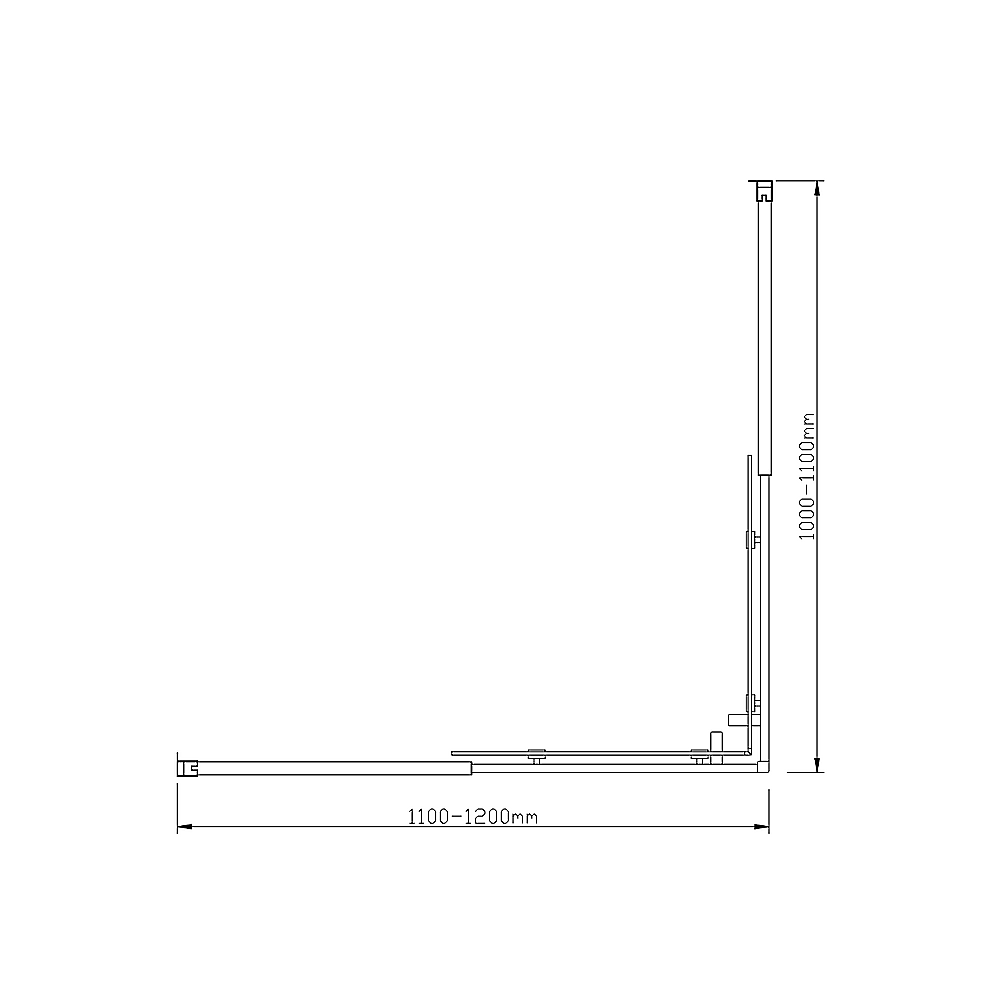 Adjustable 1200x1100mm Double Sliding Door Glass Shower Screen in Chrome - SILBERSHELL