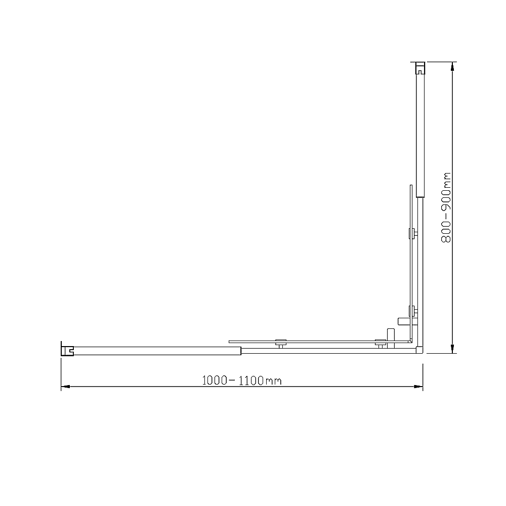 Adjustable 1100x900mm Double Sliding Door Glass Shower Screen in Chrome - SILBERSHELL