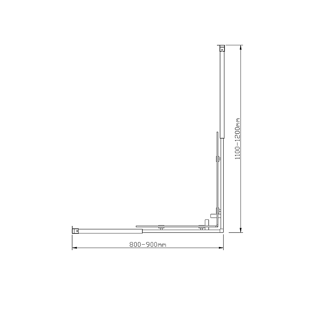 Adjustable 900x1200mm Double Sliding Door Glass Shower Screen in Chrome - SILBERSHELL