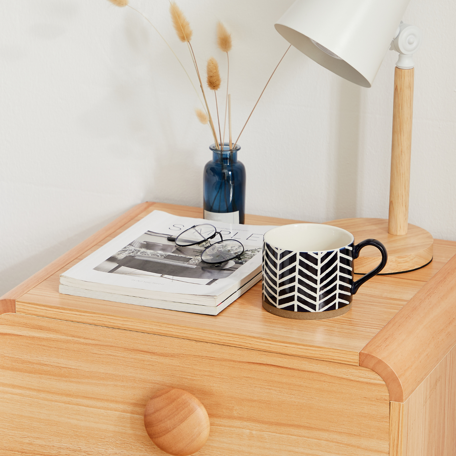 Spencer Natural Bedside Table - SILBERSHELL