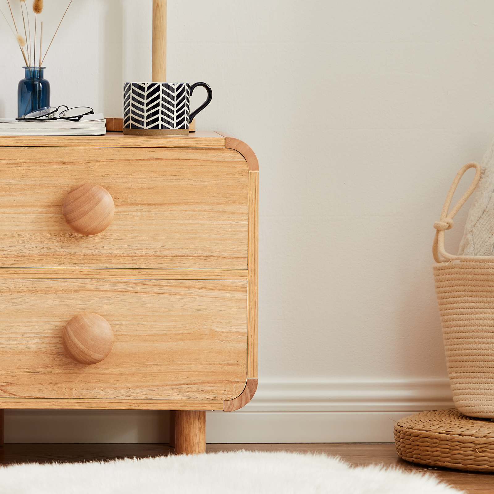 Spencer Natural Bedside Table - SILBERSHELL