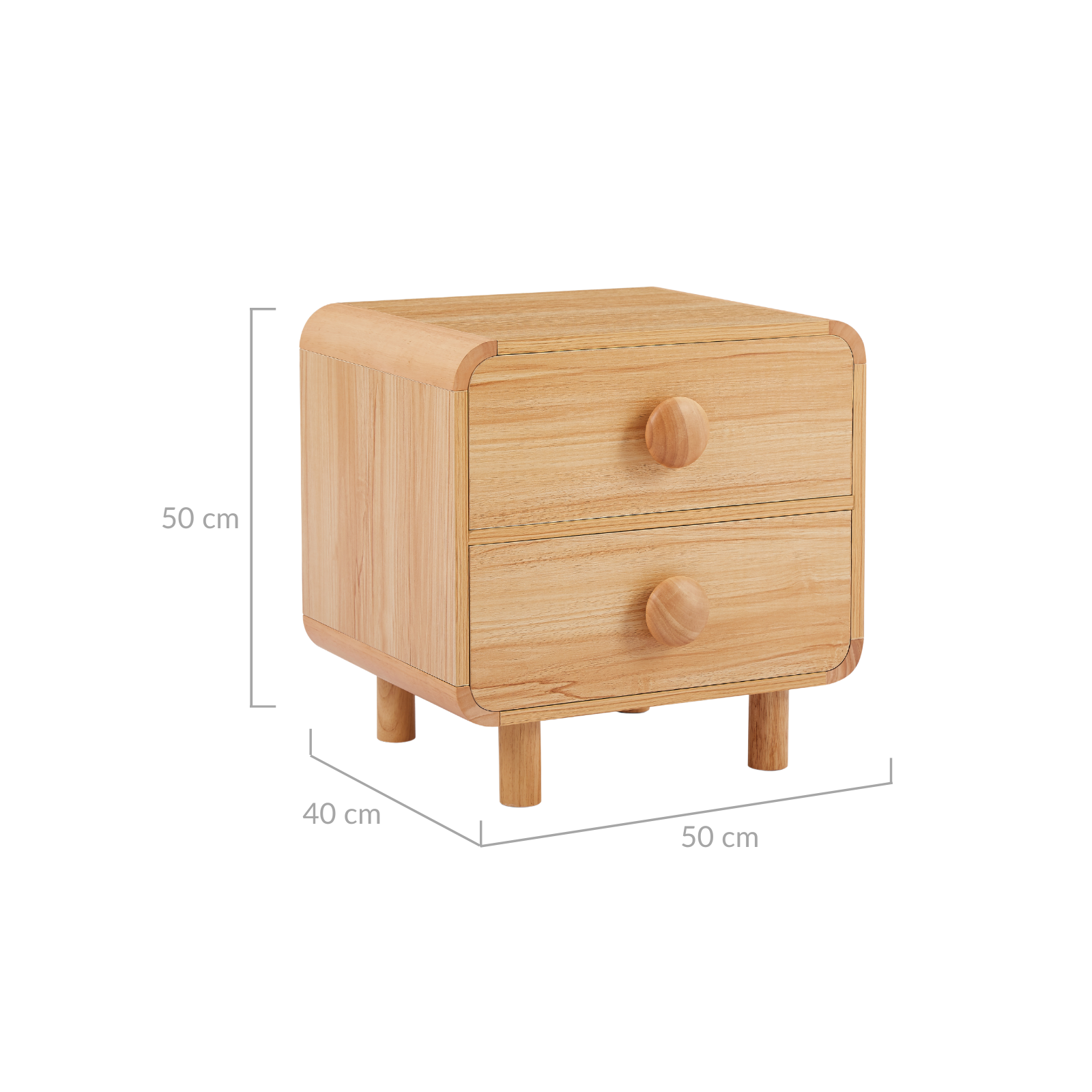 Spencer Natural Bedside Table - SILBERSHELL