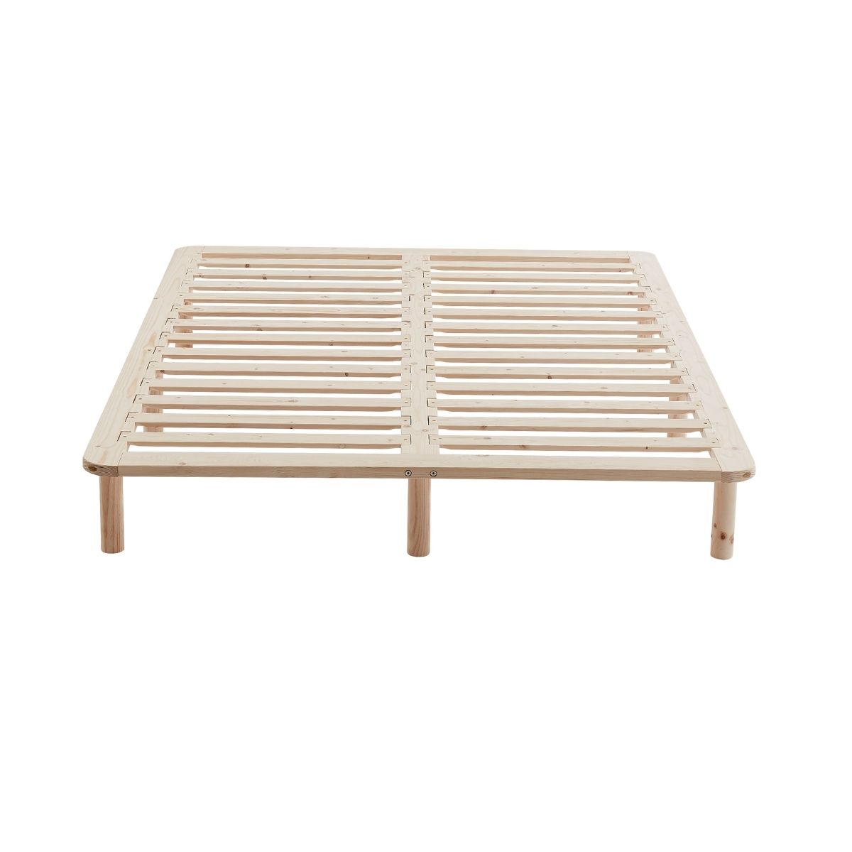 Platform Bed Base Frame Wooden Natural Single Pinewood - SILBERSHELL