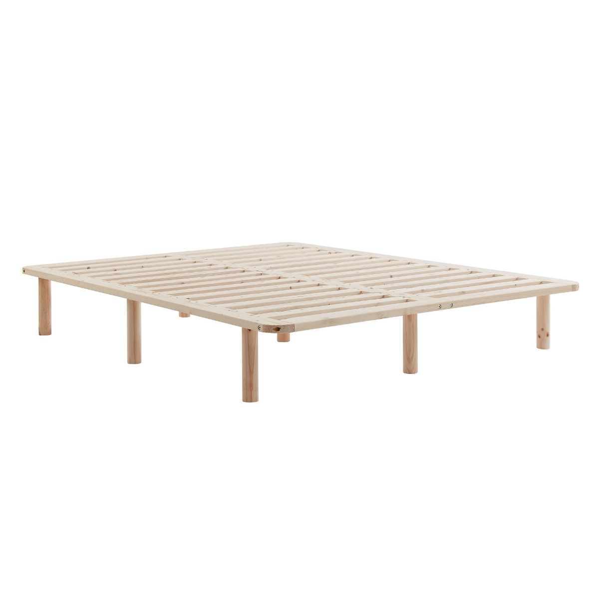 Platform Bed Base Frame Wooden Natural Single Pinewood - SILBERSHELL