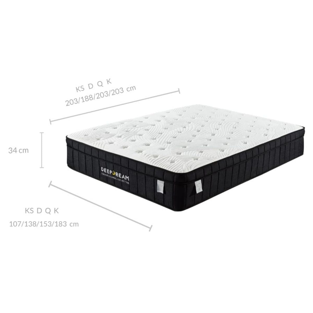 Charcoal Infused Super Firm Pocket Mattress King - SILBERSHELL