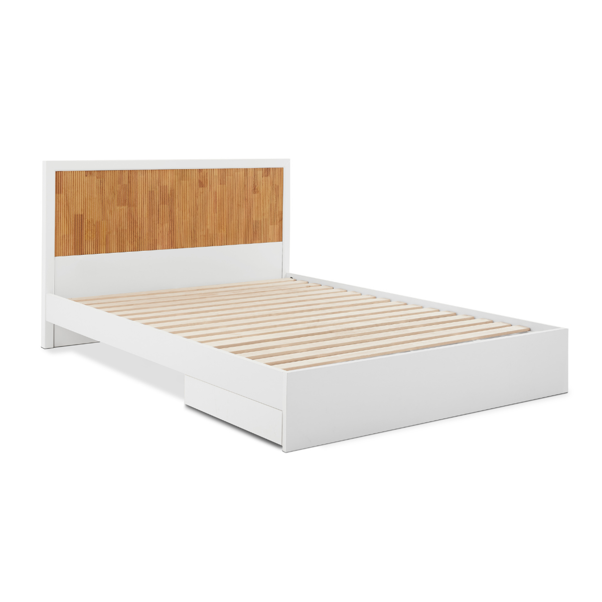 Tracey Column Bed Frame with Storage - King - SILBERSHELL