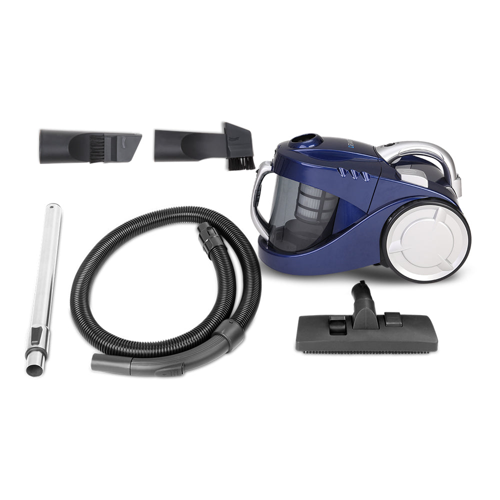 Devanti Vacuum Cleaner Bagless Cyclone Cyclonic Vac Home Office Car 2200W Blue - SILBERSHELL