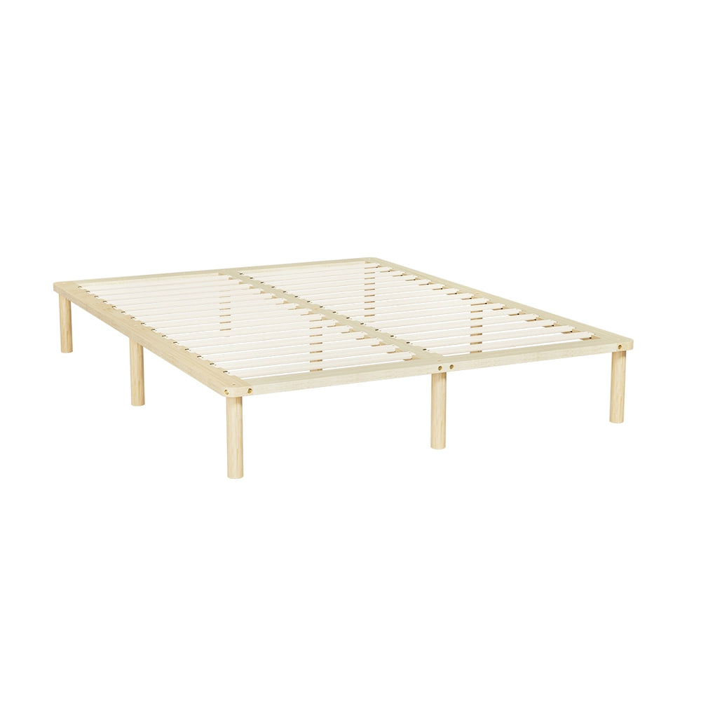 Artiss Bed Frame Double Size Wooden Base Mattress Platform Timber Pine AMBA - SILBERSHELL