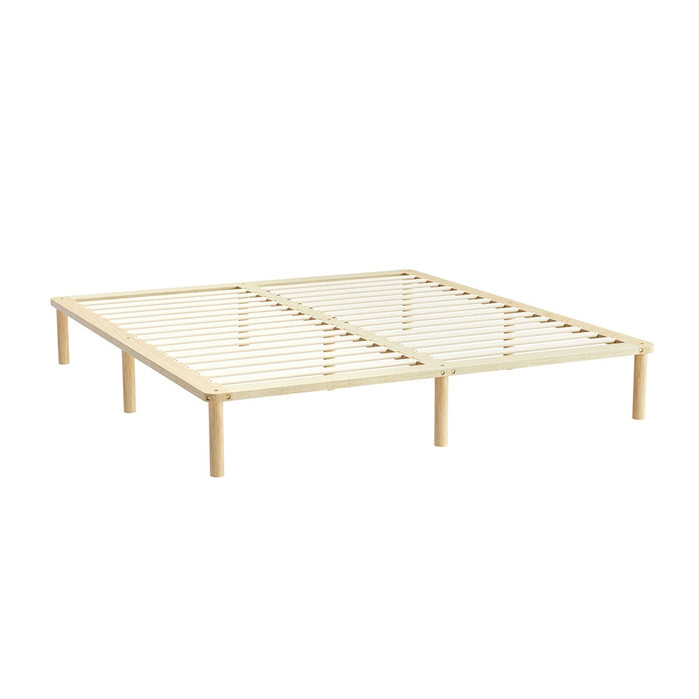 Artiss Bed Frame King Size Wooden Base Mattress Platform Timber Pine AMBA - SILBERSHELL