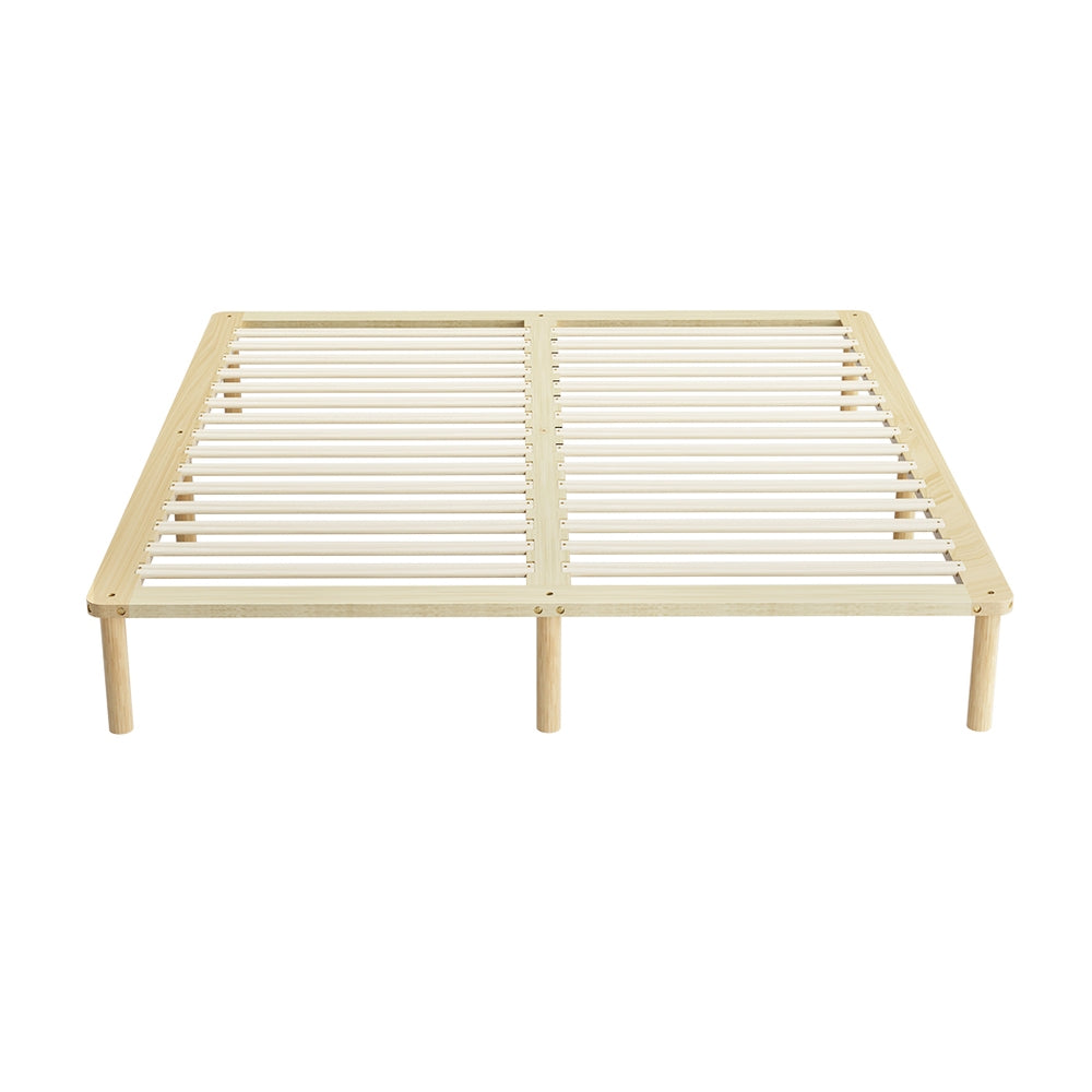 Artiss Bed Frame King Size Wooden Base Mattress Platform Timber Pine AMBA - SILBERSHELL