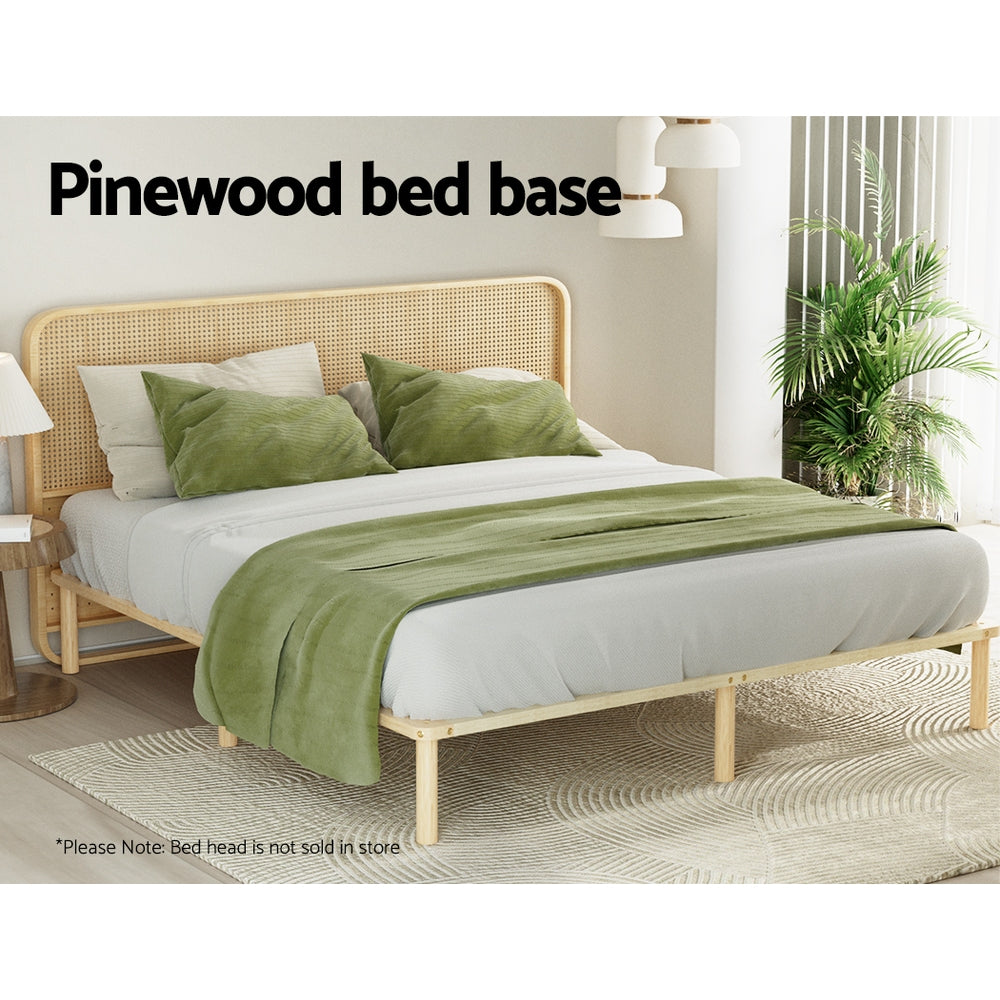 Artiss Bed Frame King Size Wooden Base Mattress Platform Timber Pine AMBA - SILBERSHELL