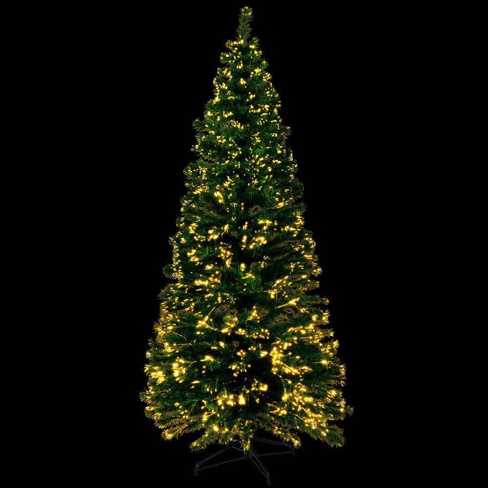 Jingle Jollys Christmas Tree 2.1M LED Xmas trees Optic Fibre Warm White - SILBERSHELL™