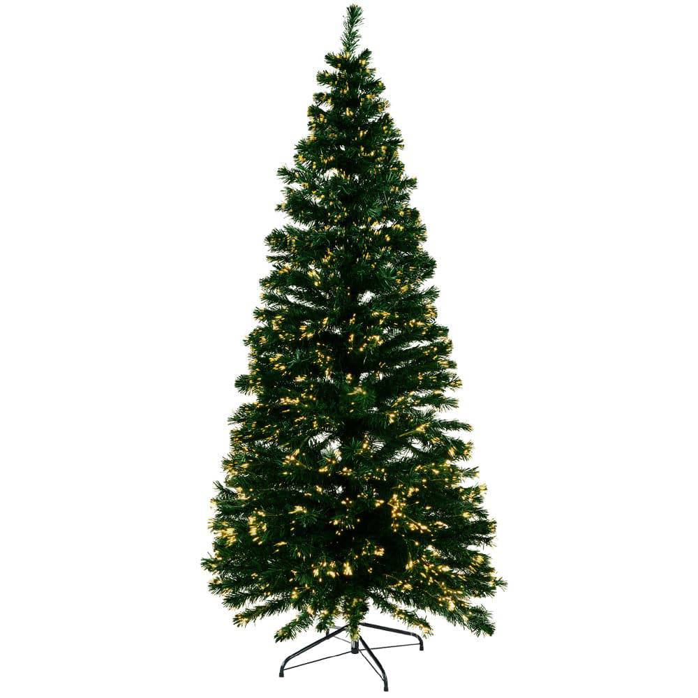 Jingle Jollys Christmas Tree 2.1M LED Xmas trees Optic Fibre Warm White - SILBERSHELL™