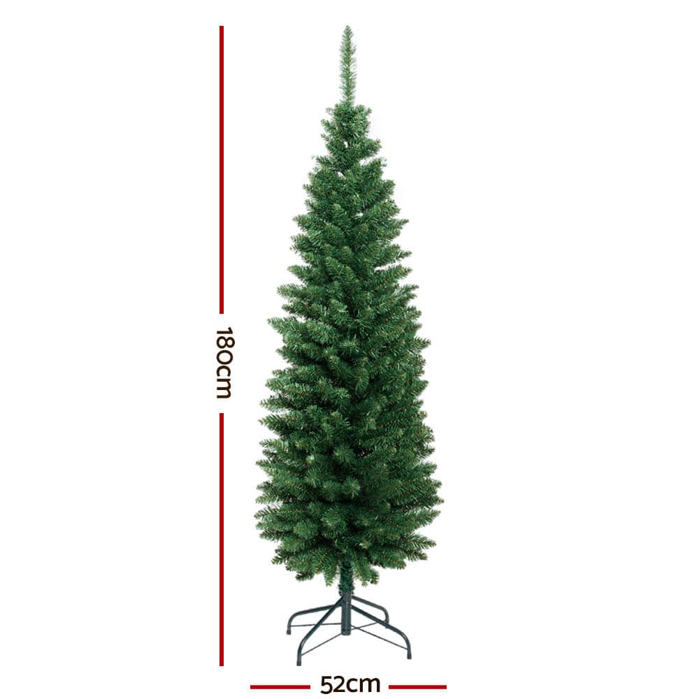 Jingle Jollys Christmas Tree 1.8M Xmas Trees Green Decorations 300 Tips - SILBERSHELL