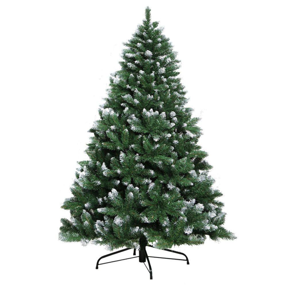 Jingle Jollys Christmas Tree 2.1M Xmas Trees Decorations Snowy Green 1000 Tips - SILBERSHELL