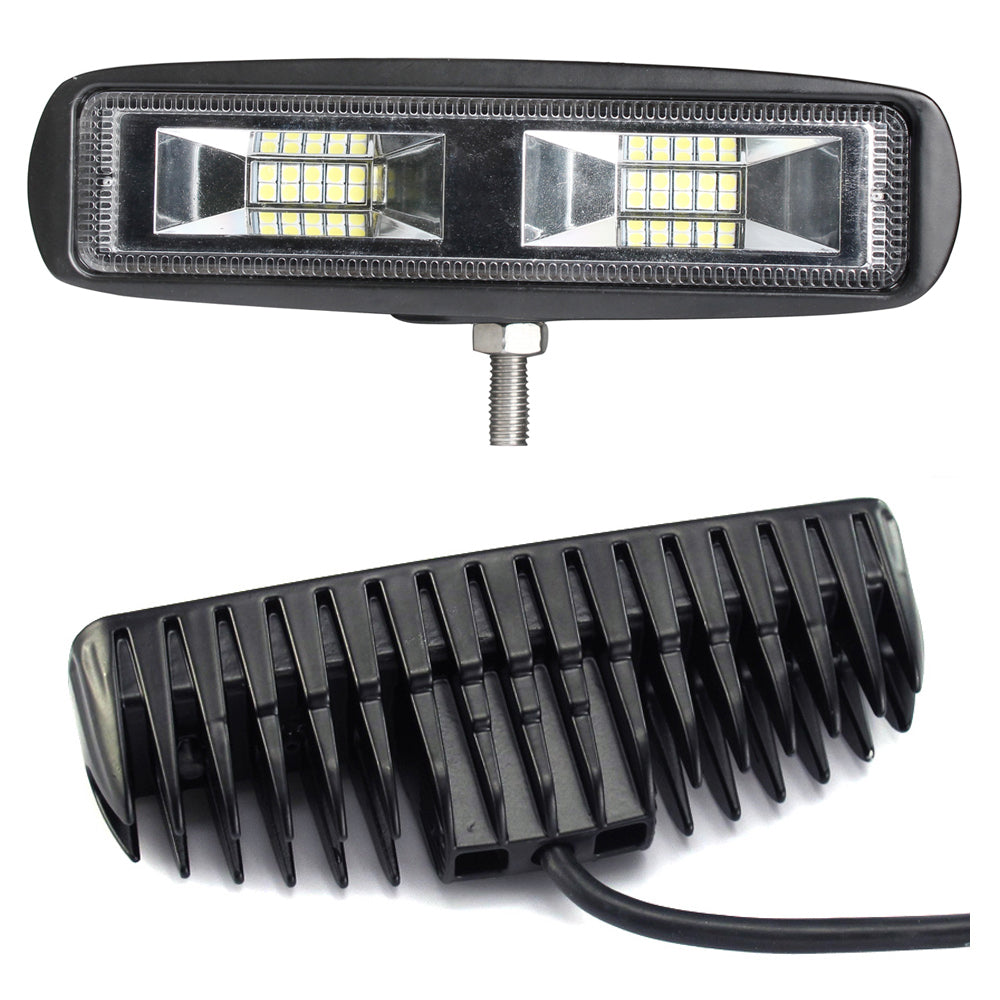 Pair 6inch 20w LED Work Driving Light Bar Ultra Flood Beam Lamp Reverse Offroad - SILBERSHELL