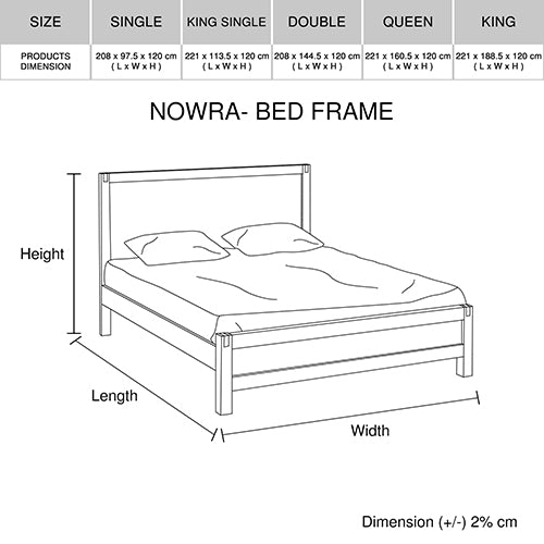 4 Pieces Bedroom Suite in Solid Wood Veneered Acacia Construction Timber Slat Queen Size Oak Colour Bed, Bedside Table & Tallboy - SILBERSHELL