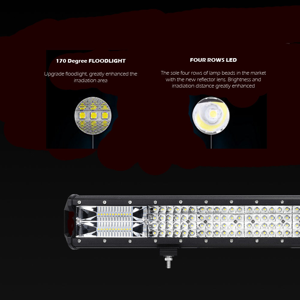 28 inch Philips LED Light Bar Quad Row Combo Beam 4x4 Work Driving Lamp 4wd - SILBERSHELL