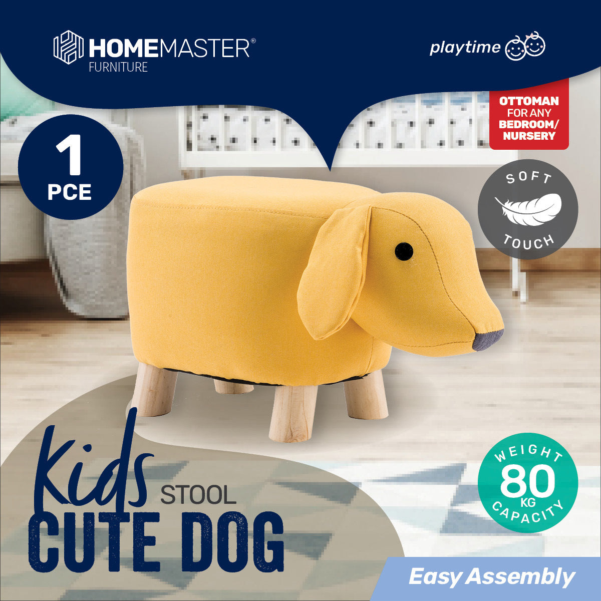 Home Master Kids Animal Stool Cute Dog Character Premium Quality &amp; Style - SILBERSHELL