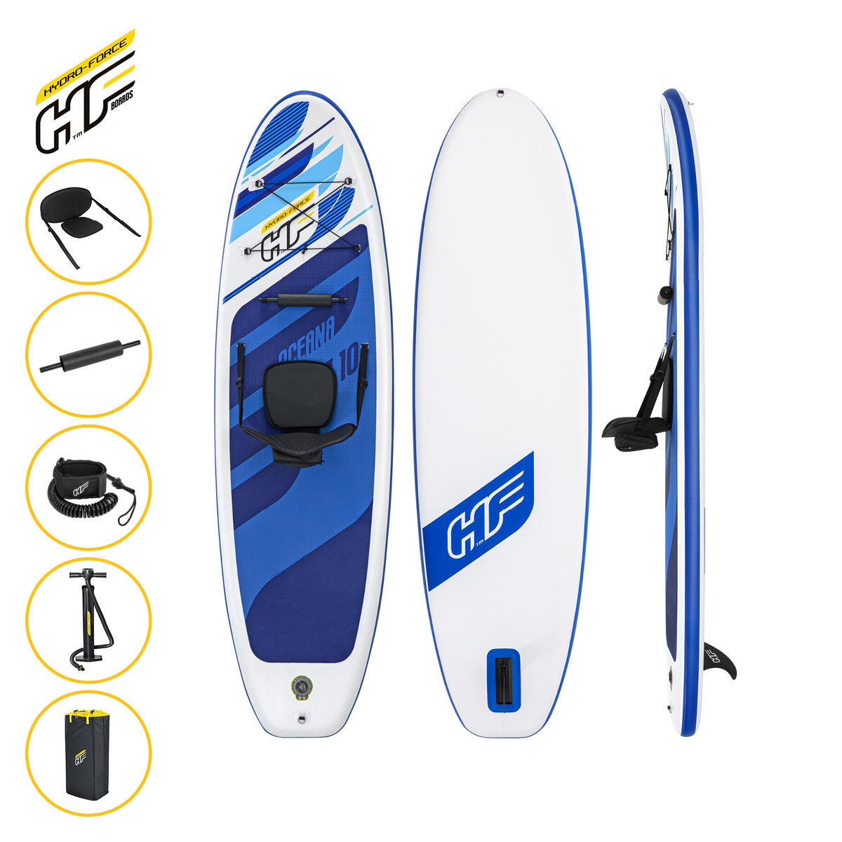 Bestway 3m Paddle Board Inflatable Removable Seat Innovative Technology - SILBERSHELL